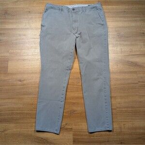 Bonobos Chino Pants Mens 38x32(29) Gray Slim Taper Fit Stretch Slash Pockets